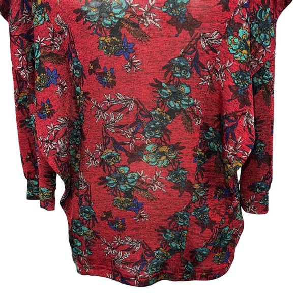 Free People Dock Street Red Floral Top Size Extra Small - Picture 7 of 16